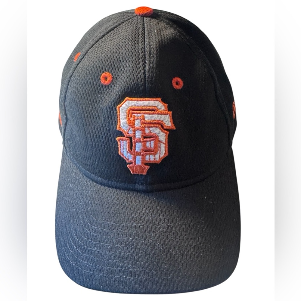 San Francisco Giants MLB Black & Orange New Era Baseball Strapback Hat OS MINTY